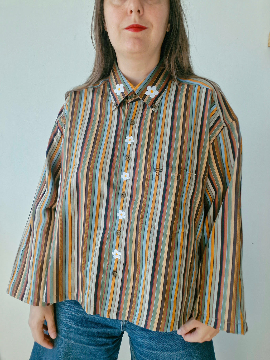 Chemise rayé & Fleurs
