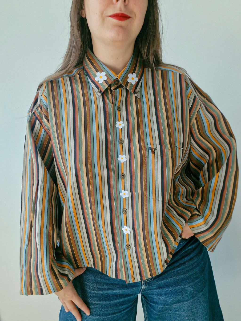Chemise rayé & Fleurs