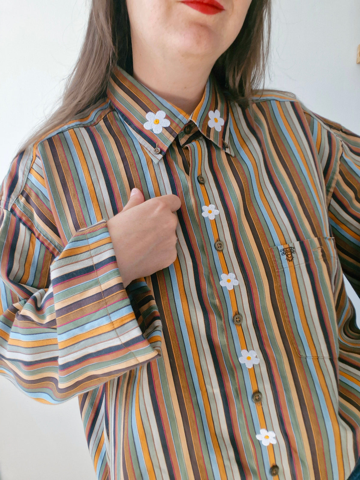 Chemise rayé & Fleurs
