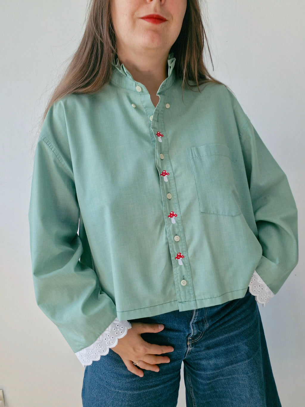 Chemise Verte Champignon
