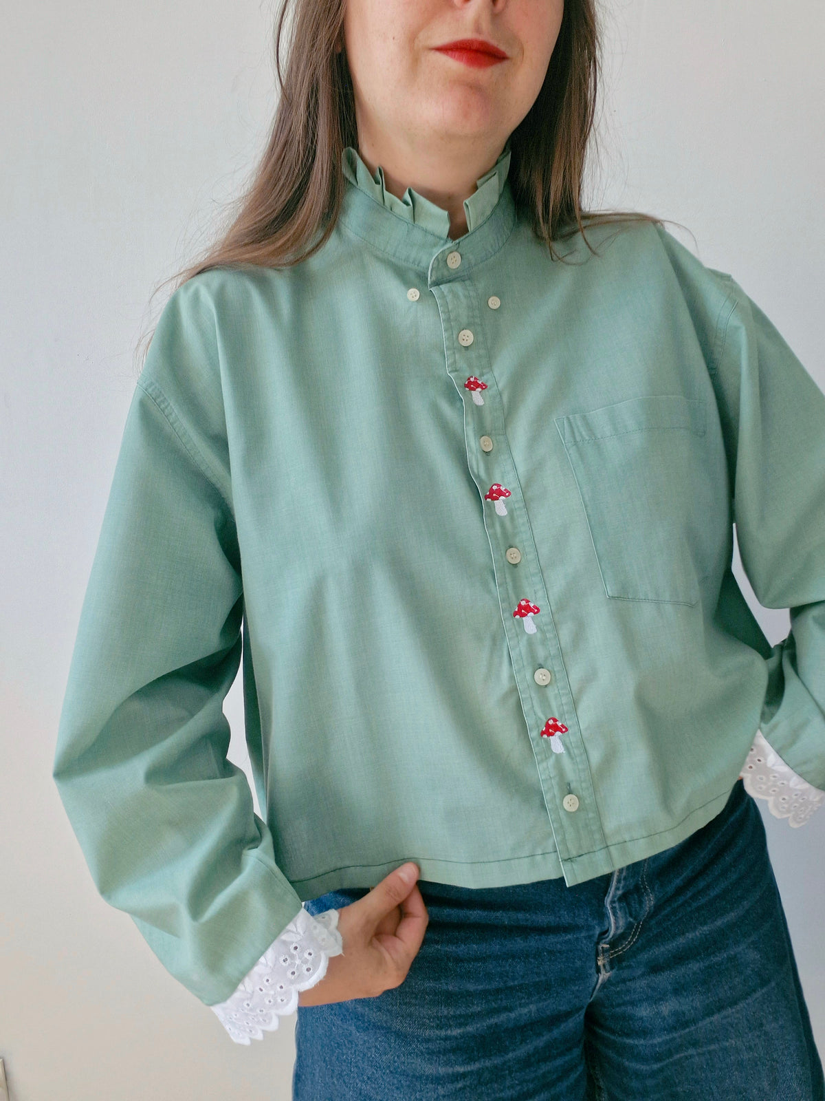 Chemise Verte Champignon