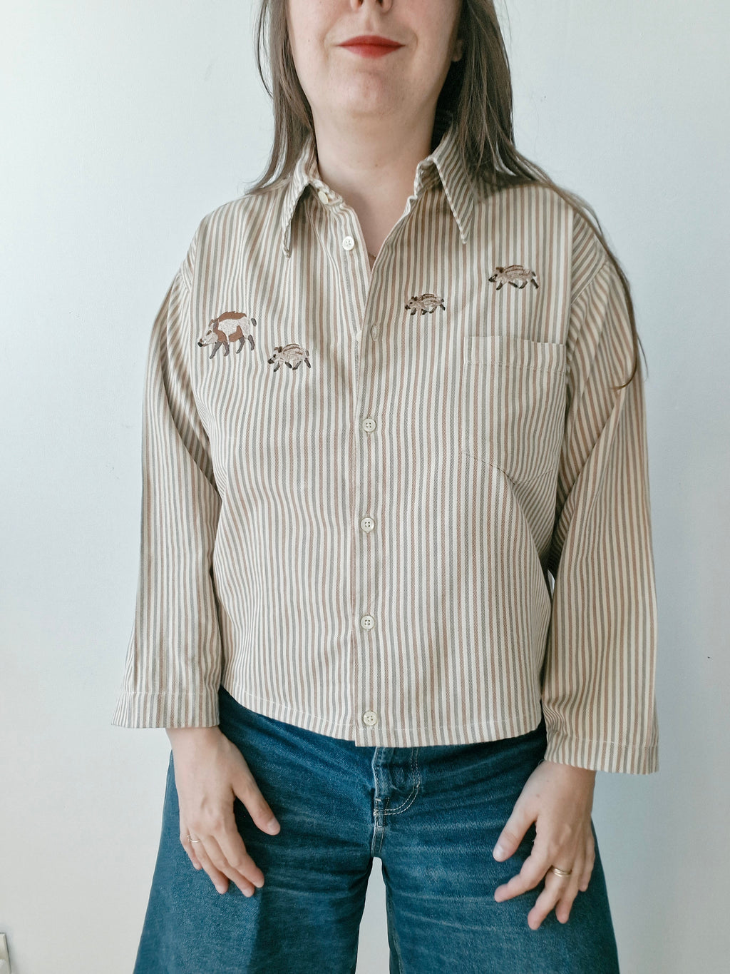 Chemise Famille de sangliers