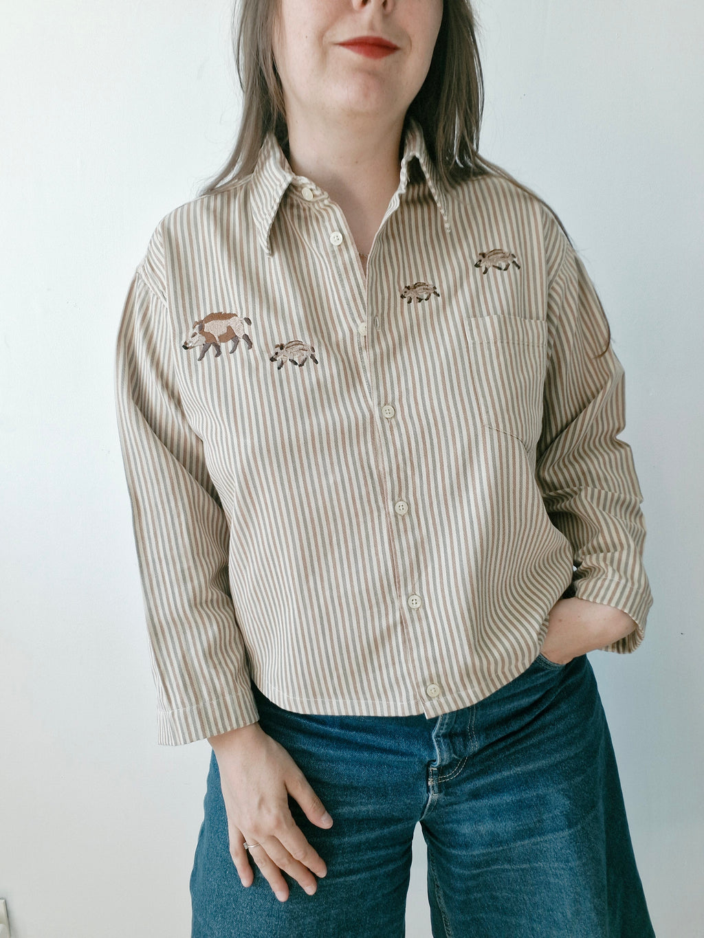 Chemise Famille de sangliers