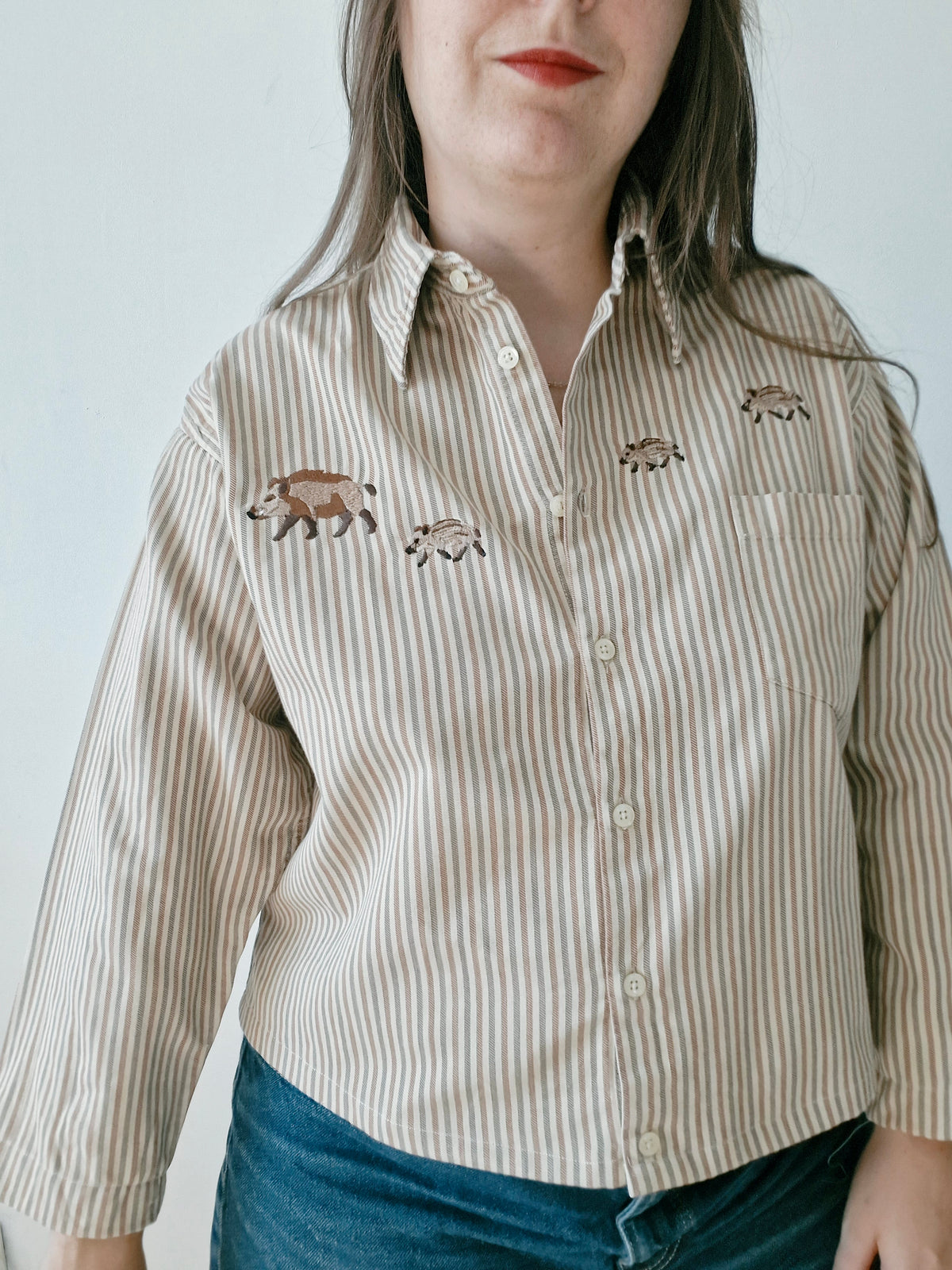 Chemise Famille de sangliers