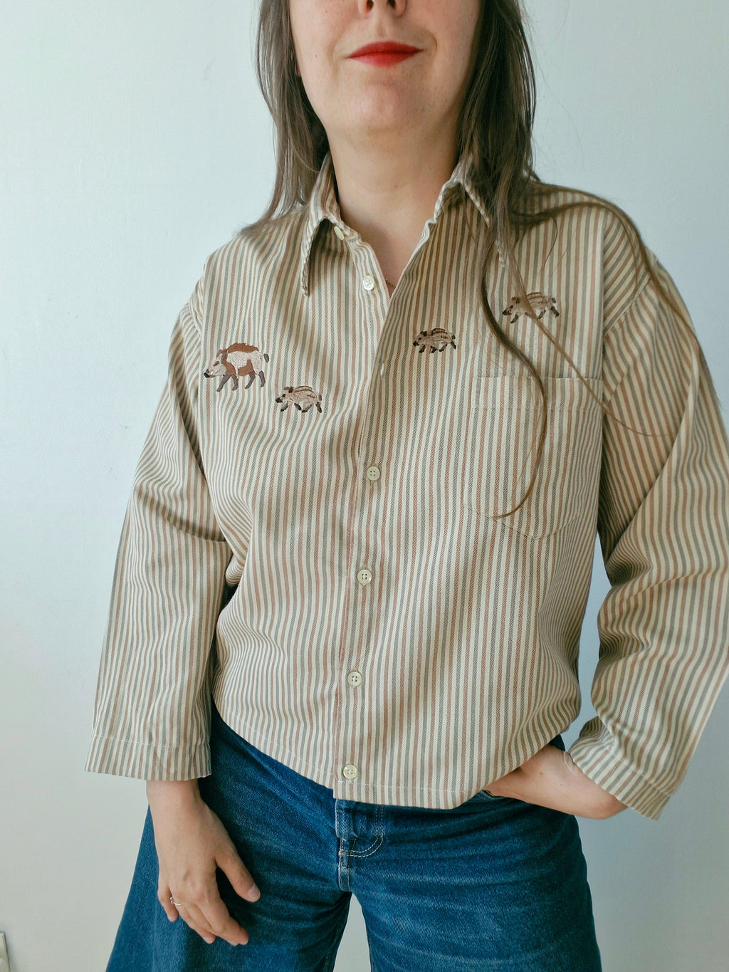 Chemise Famille de sangliers