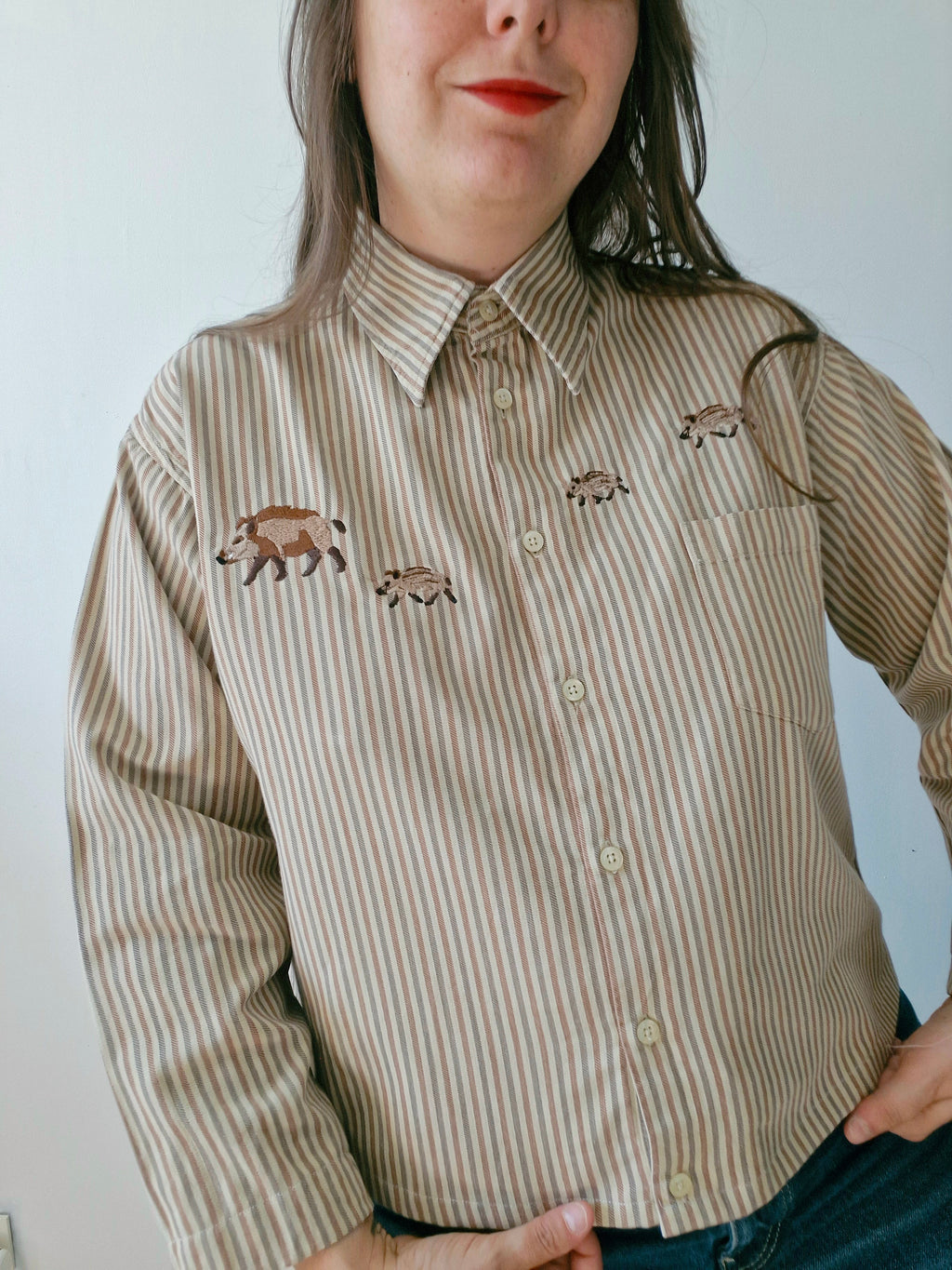 Chemise Famille de sangliers