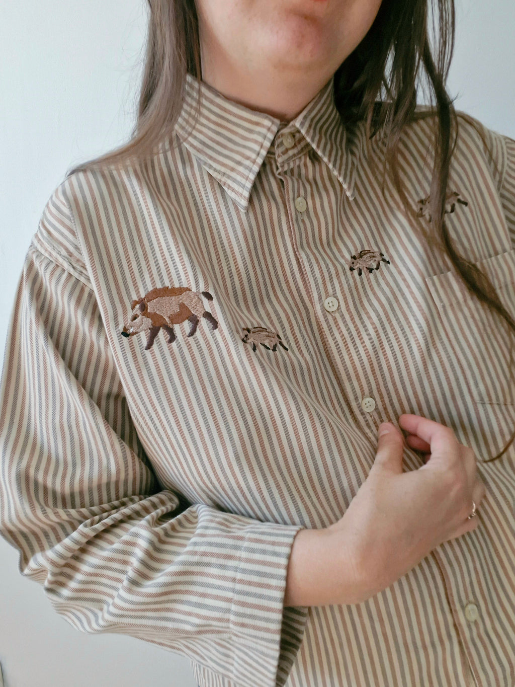 Chemise Famille de sangliers