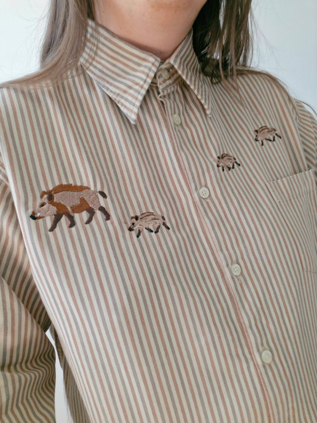 Chemise Famille de sangliers