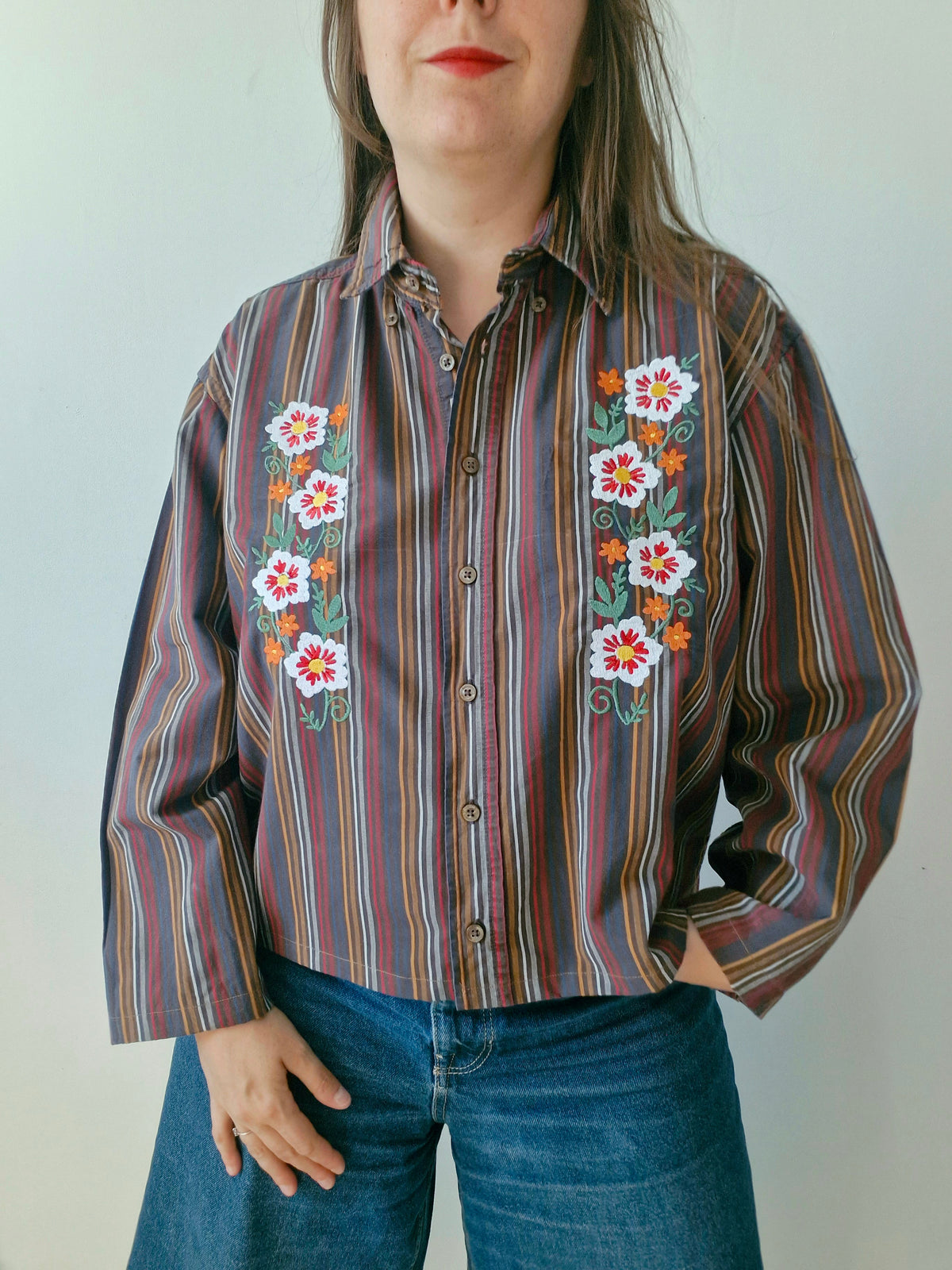 chemise Rayé & Fleurs