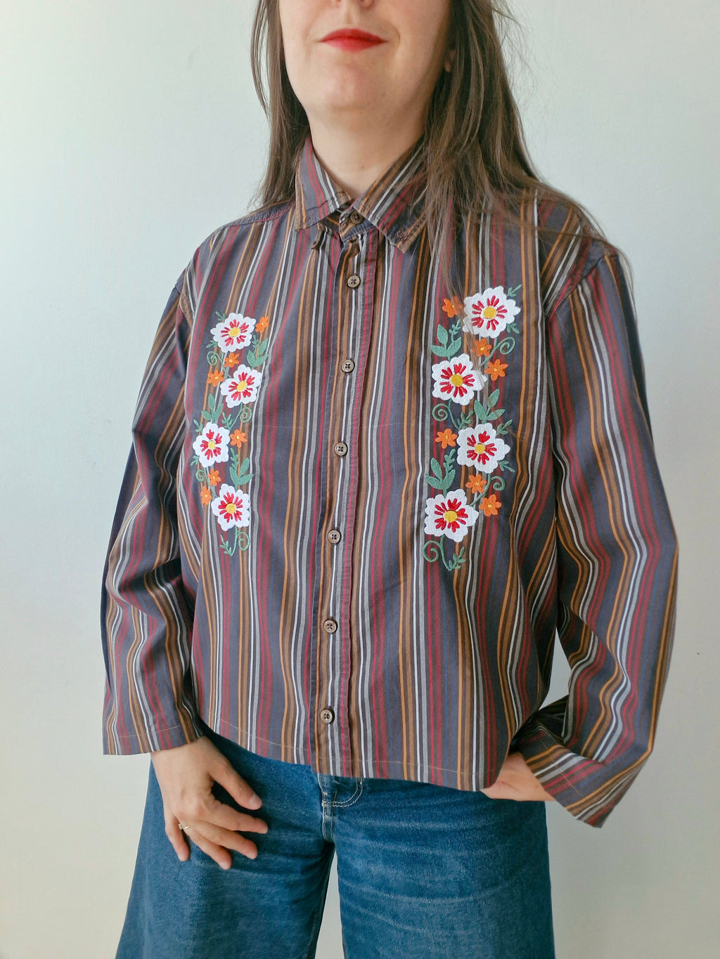 chemise Rayé & Fleurs