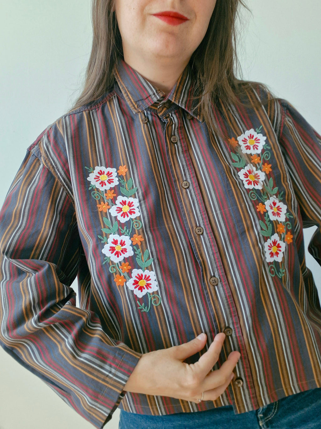 chemise Rayé & Fleurs