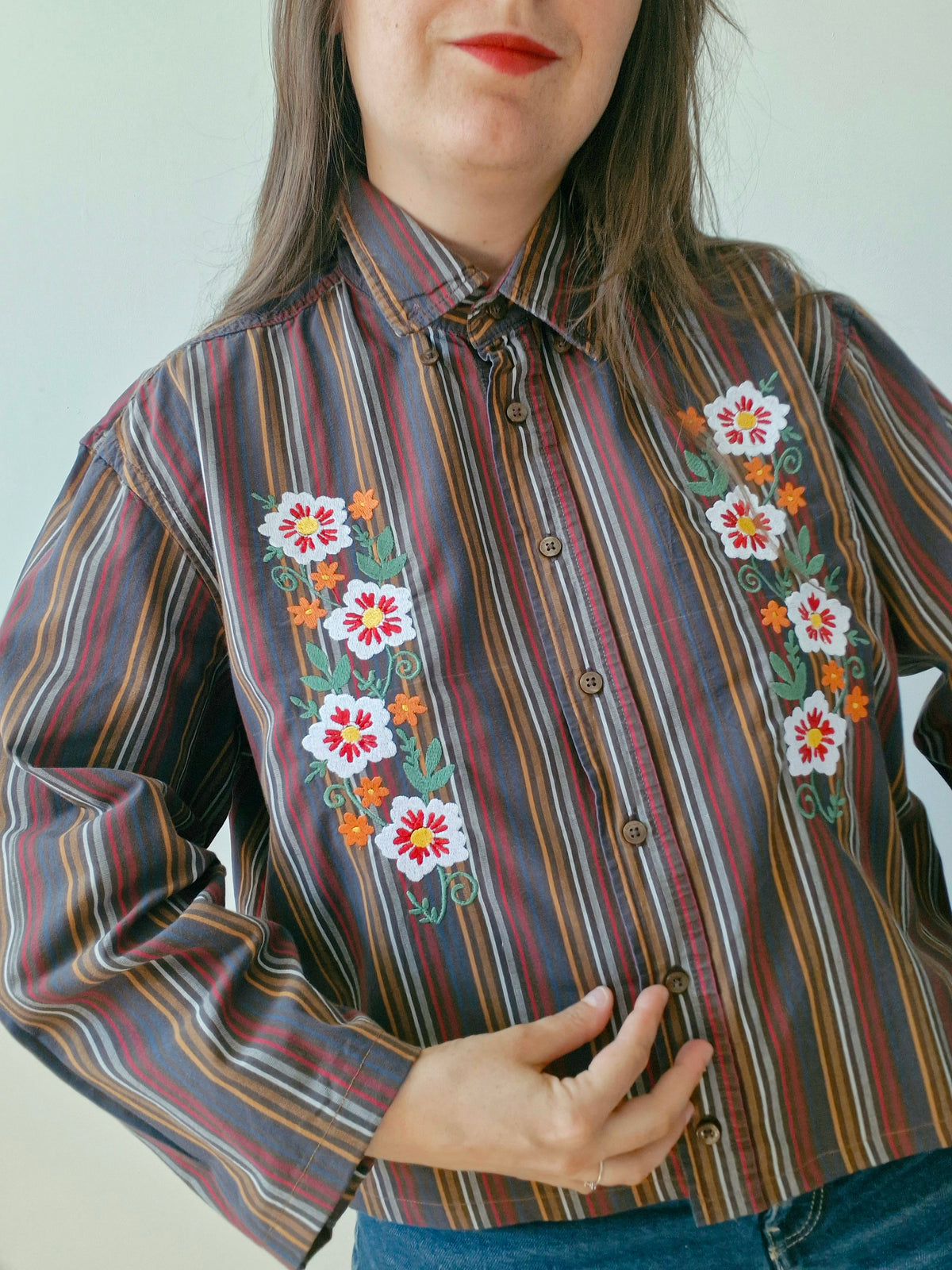 chemise Rayé & Fleurs