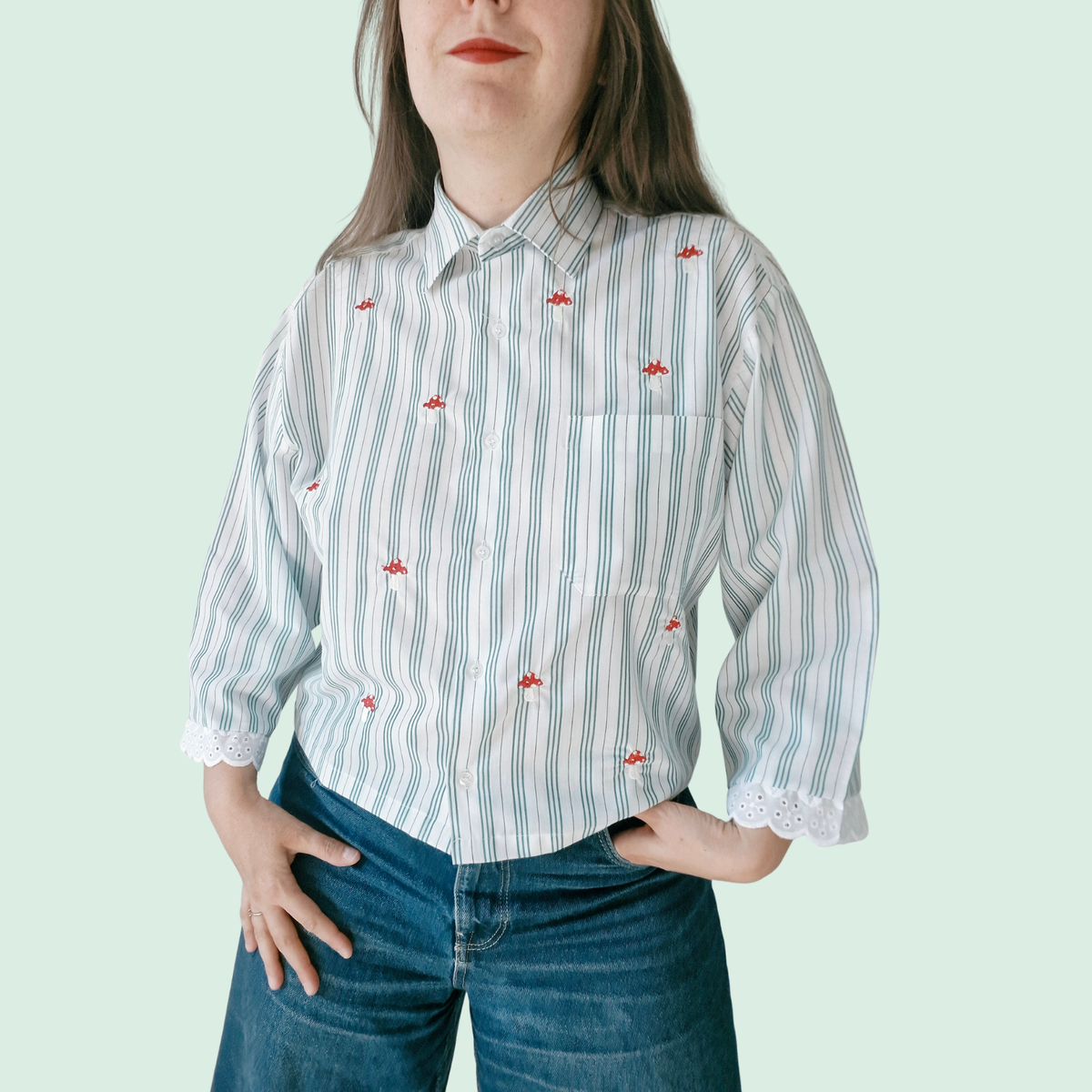chemise petits champignons
