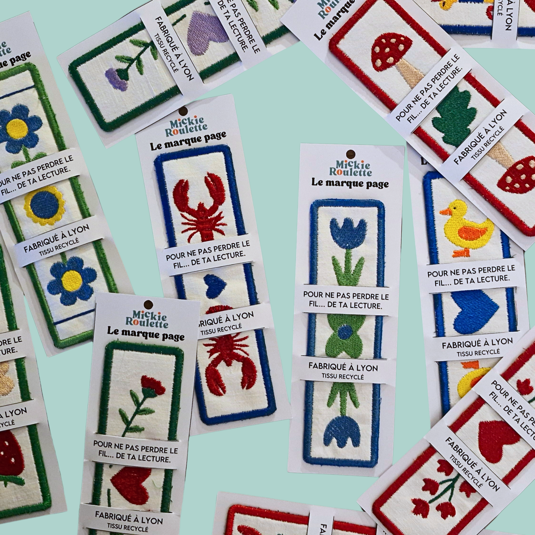 Les marques pages brodés
