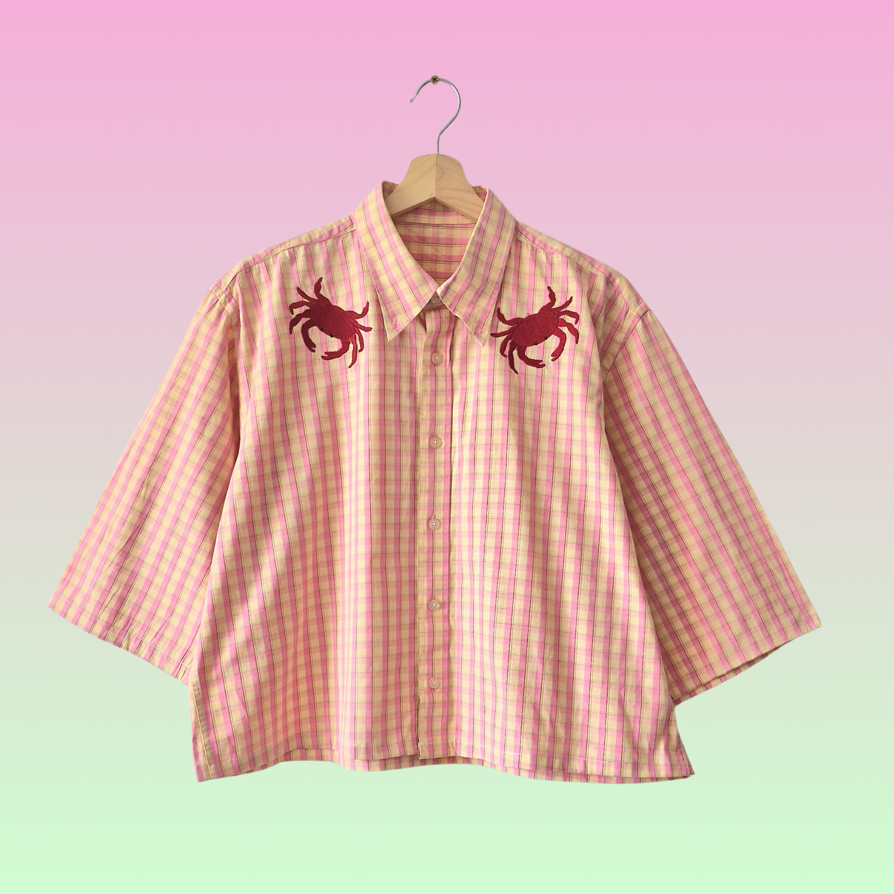 chemise rose crabe