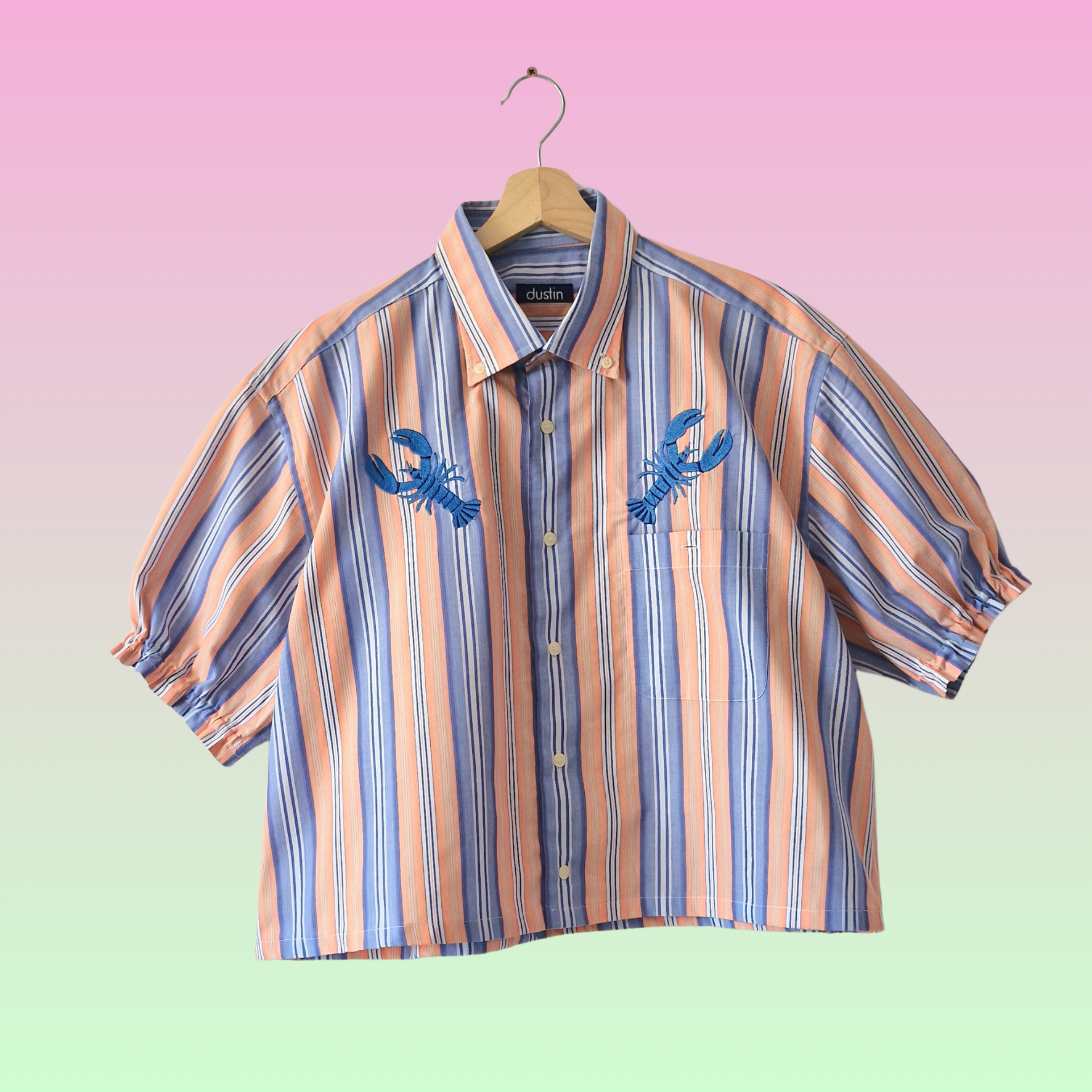 chemise homard bleu
