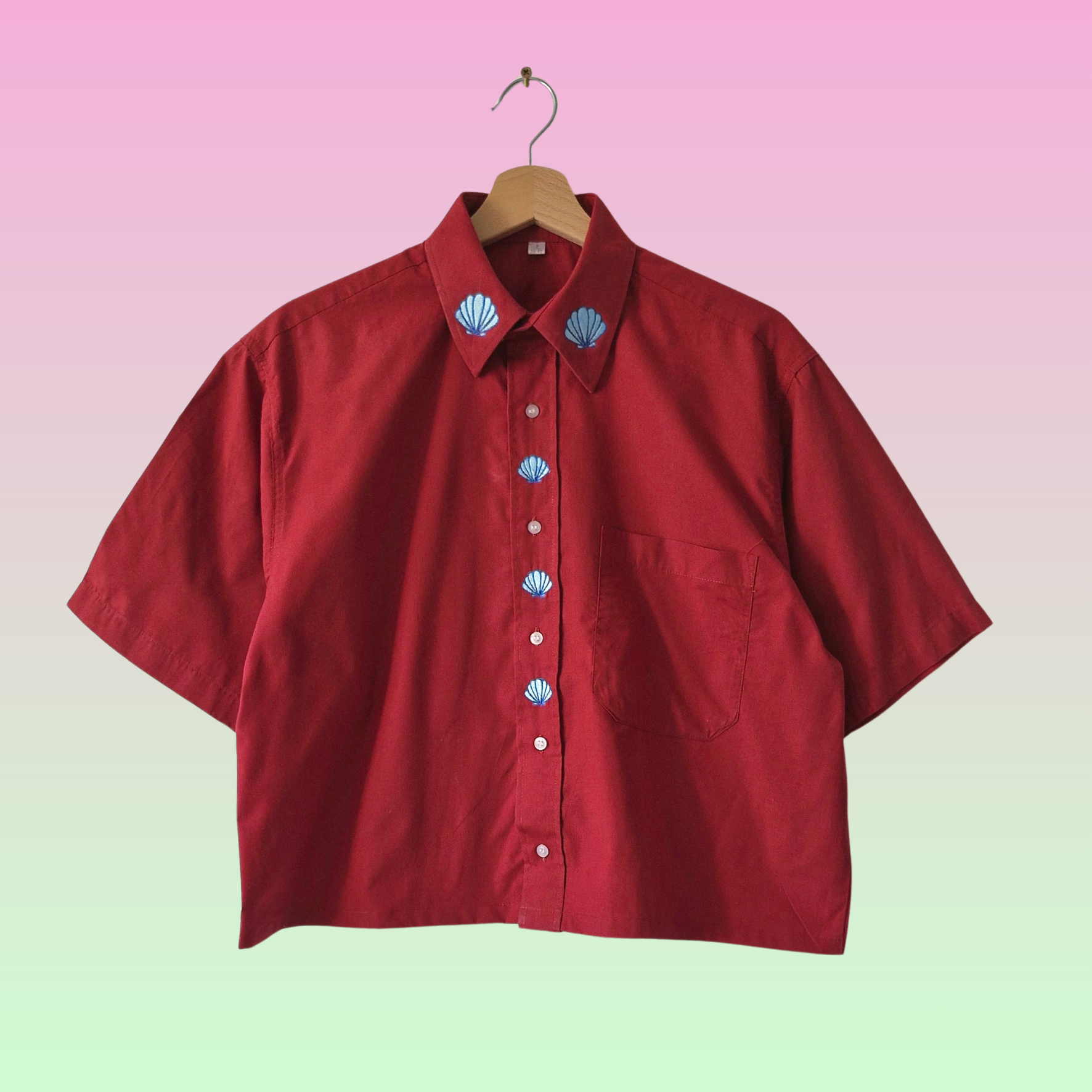 chemise coquillage rouge
