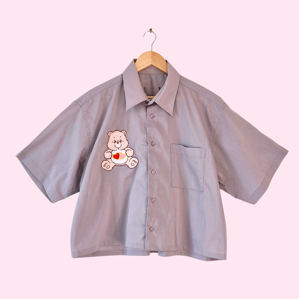 Chemise création  Ours rose