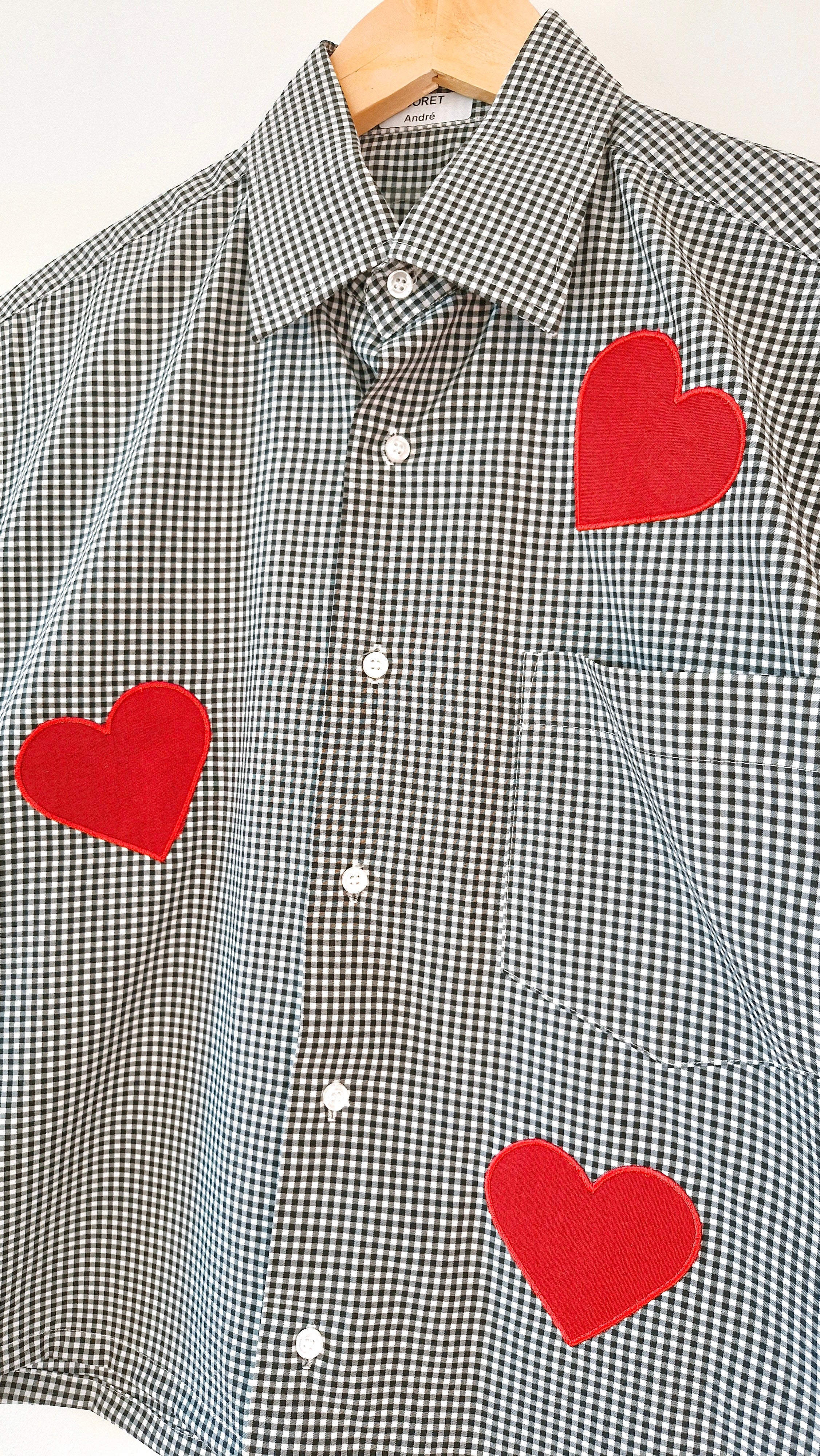 Chemise création - Appliqué coeur