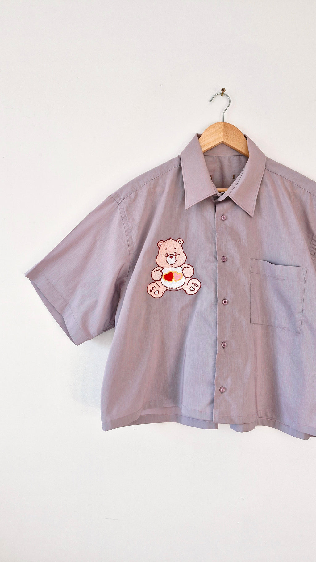 Chemise création  Ours rose