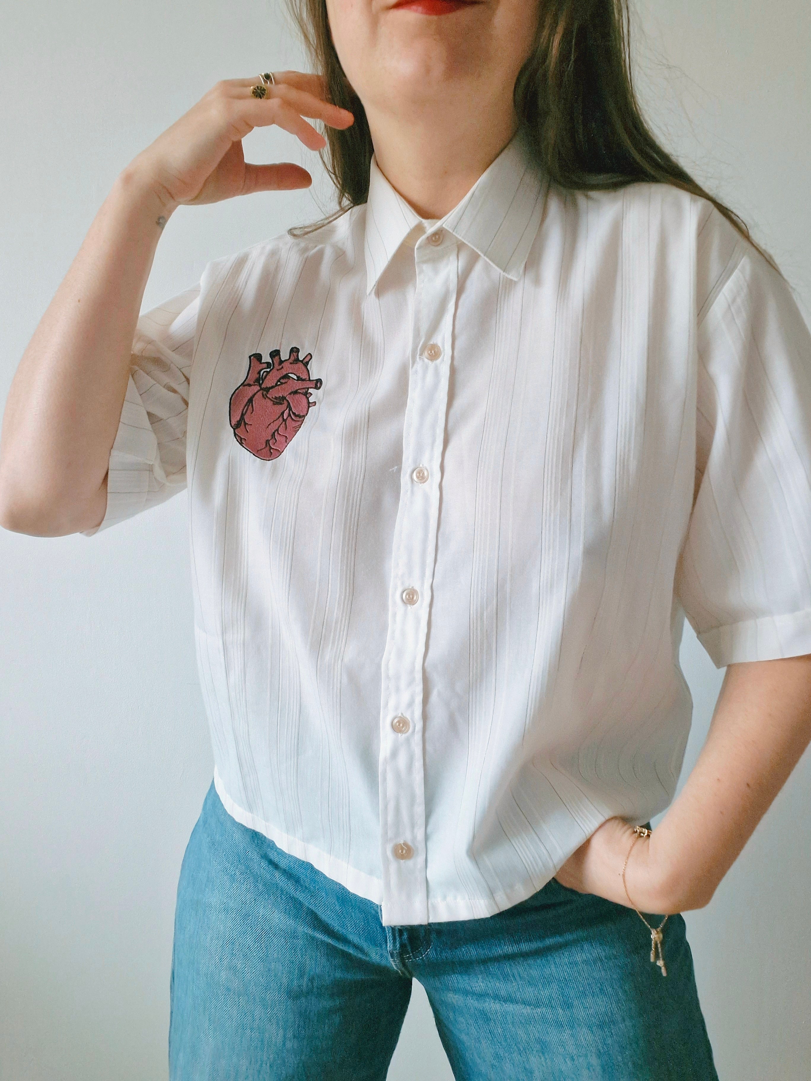 Chemise création - Coeur humain