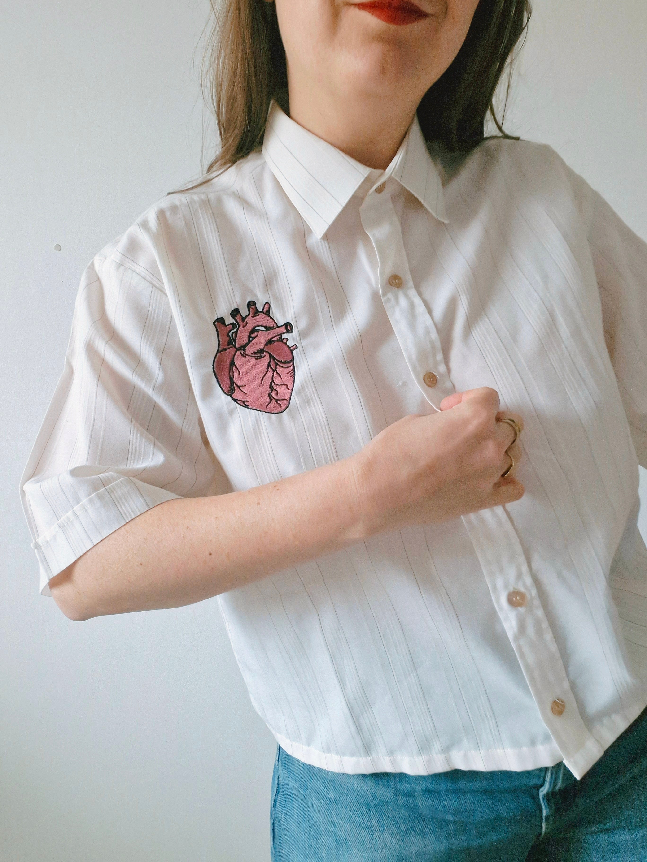 Chemise création - Coeur humain