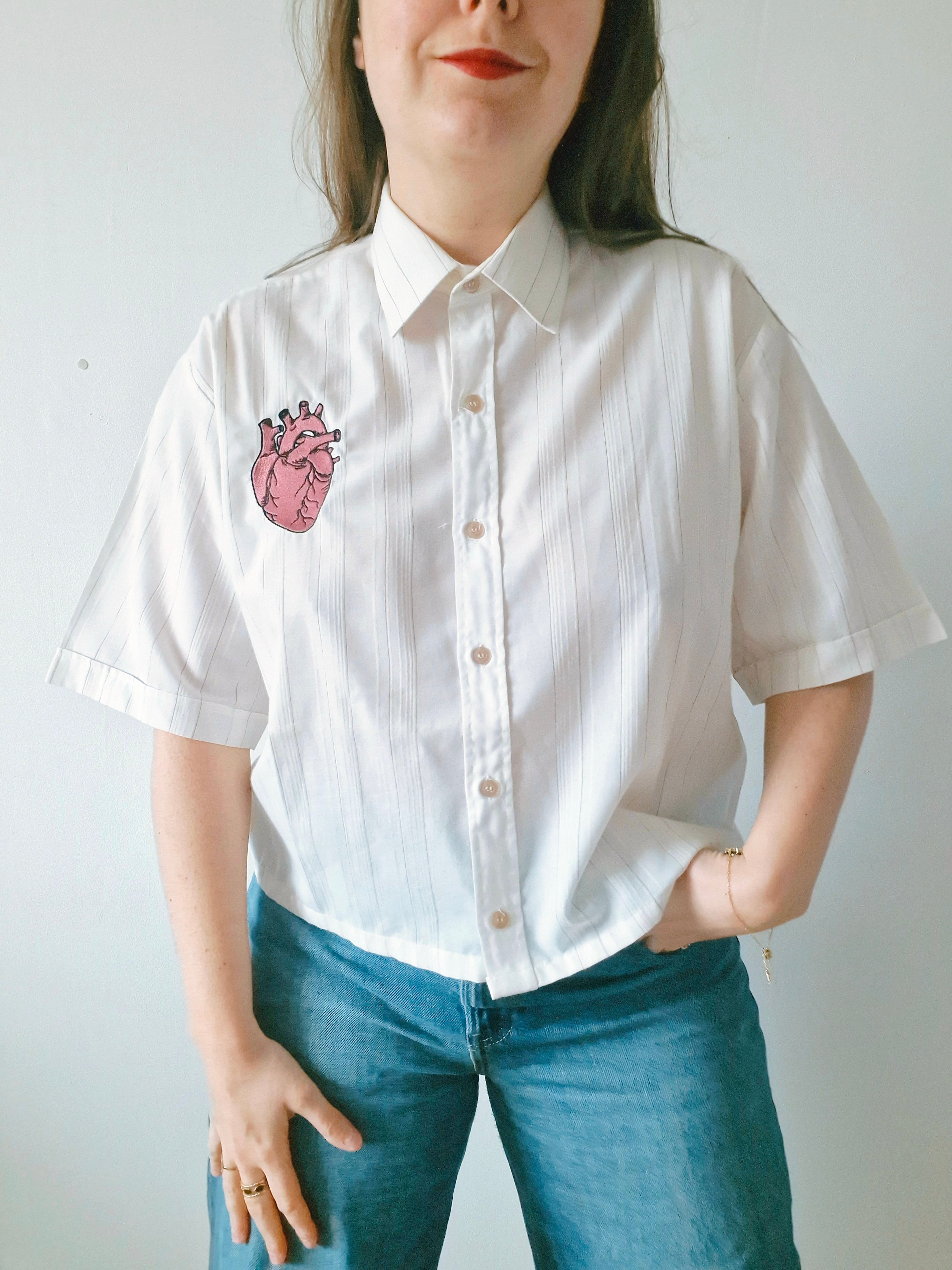 Chemise création - Coeur humain